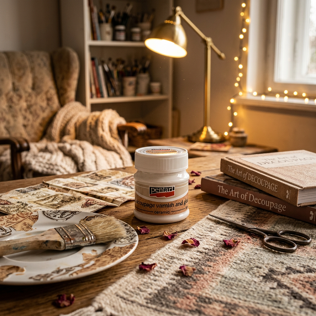 Lepidlo a lak Decoupage na keramiku PENTART 50 ml