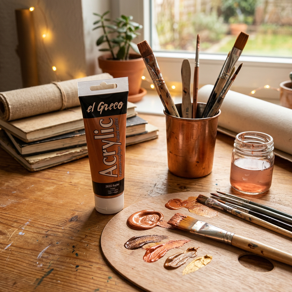 Akrylová barva EL GRECO 75 ml MĚDĚNÁ