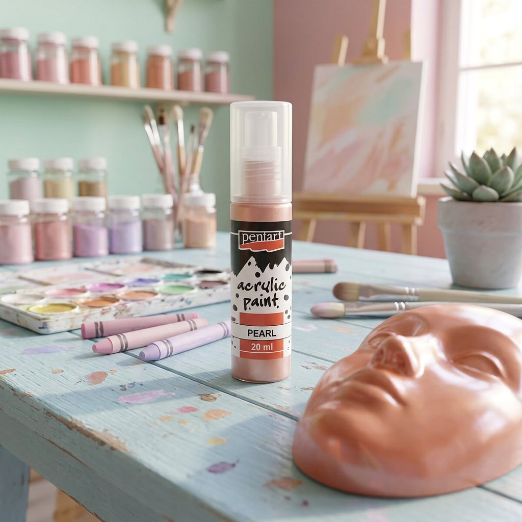 Akrylová barva perleťová PENTART 20 ml MERUŇKOVÁ