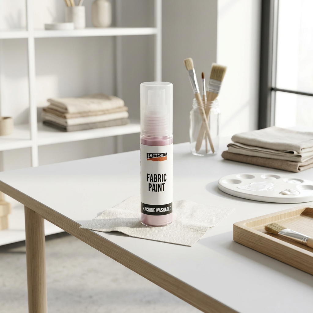 Barva na světlý a tmavý textil PENTART 20 ml PERLEŤOVÁ BÍLÁ