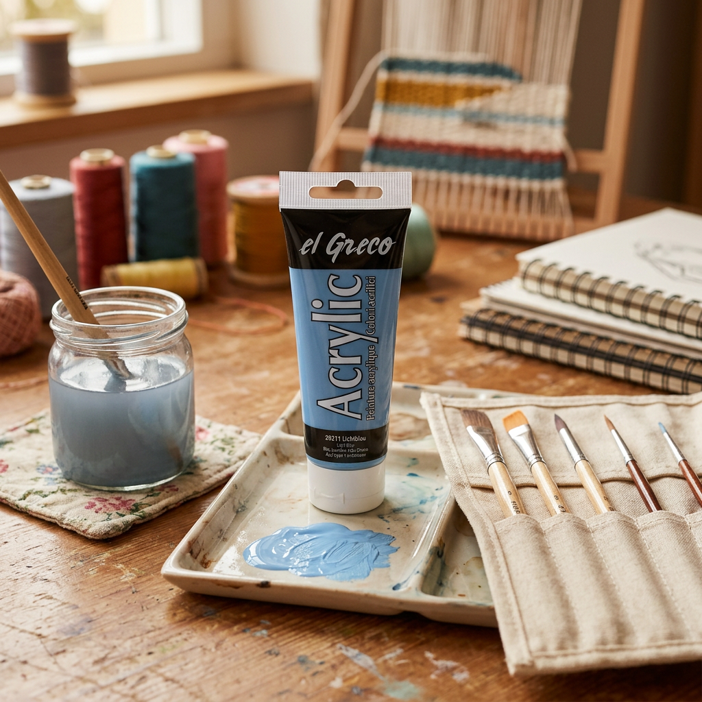 Akrylová barva EL GRECO 75 ml SVĚTLÁ MODRÁ
