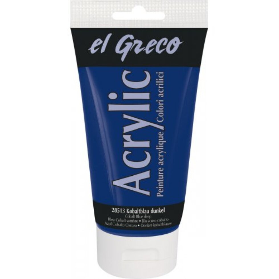 Akrylová barva EL GRECO 150 ml TMAVÁ KOBALT MODRÁ
