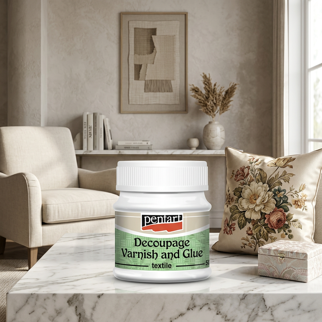 Lepidlo a lak Decoupage na textil PENTART 50 ml