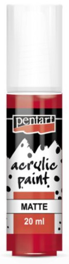 Akrylová barva matná PENTART 20 ml ČERVENÁ
