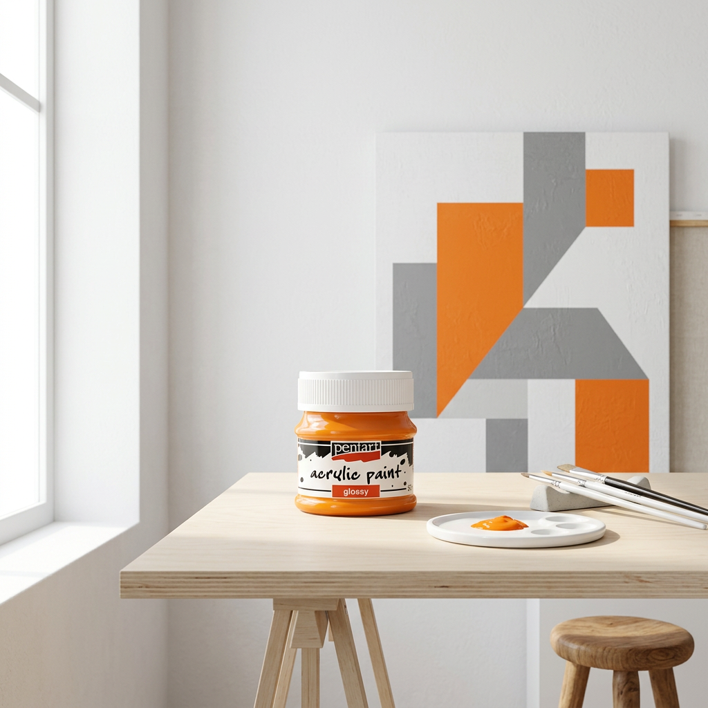Akrylová barva lesklá PENTART 50 ml ORANŽOVÁ