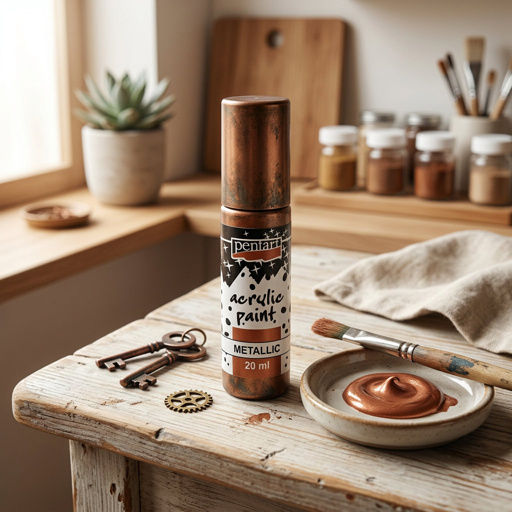 Akrylová barva metalická PENTART 20 ml ANTICKÁ MĚDĚNÁ