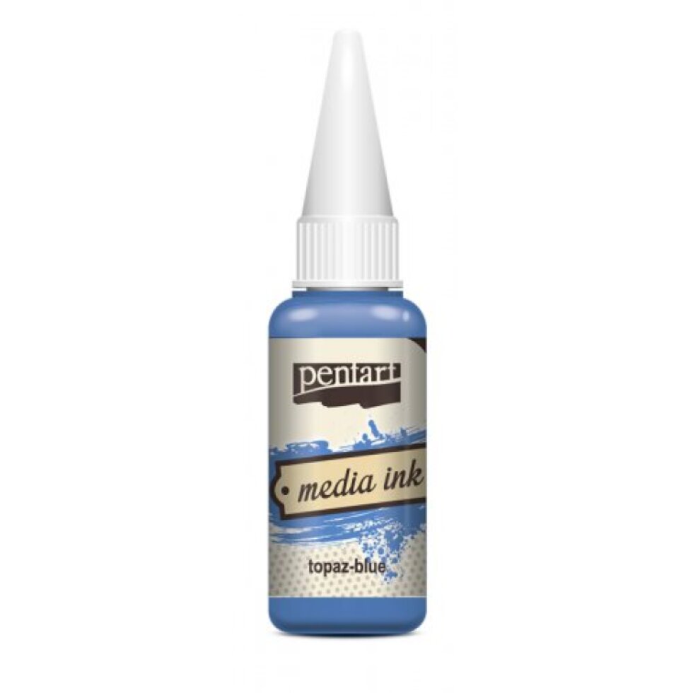 Alkoholový inkoust MEDIA INK PENTART 20 ml MODRÝ TOPAZ