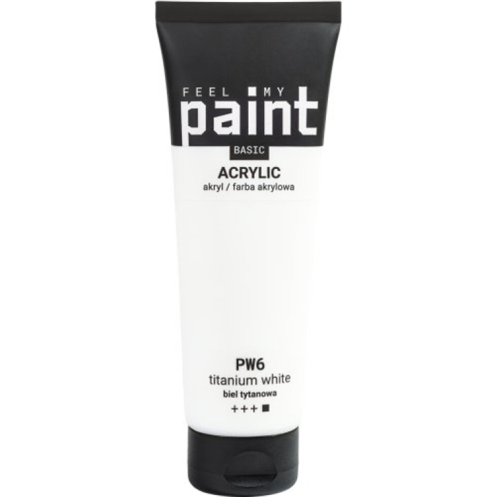 Akrylová barva FeelMyPaint 120 ml TITANOVÁ BÍLÁ - certifikace o bezpečnosti dětských hraček