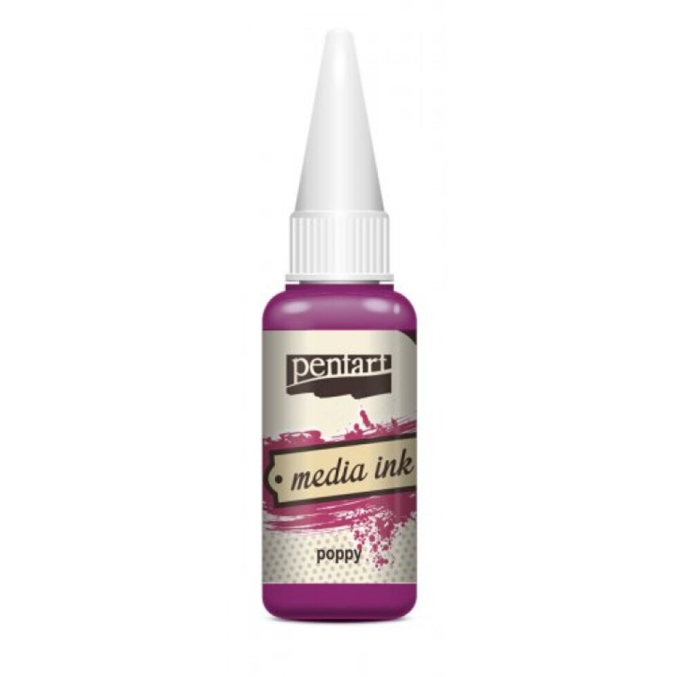 Alkoholový inkoust MEDIA INK PENTART 20 ml ČERVENÝ MÁK