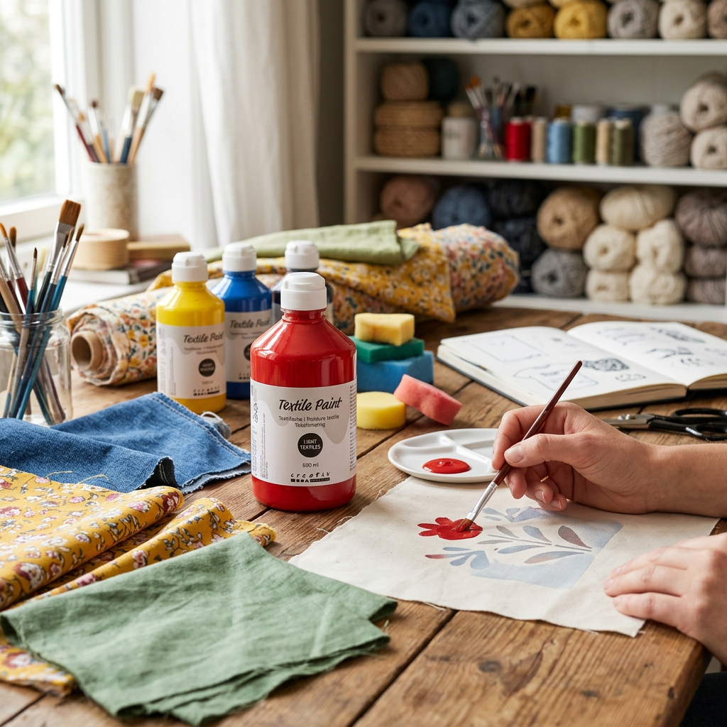 Barva na textil CREATIV 500 ml ČERVENÁ