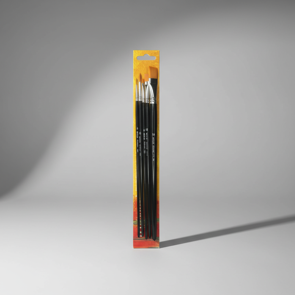 Sada štětců ELCO PINSEL - syntetický vlas - ploché a kulaté - 5 ks