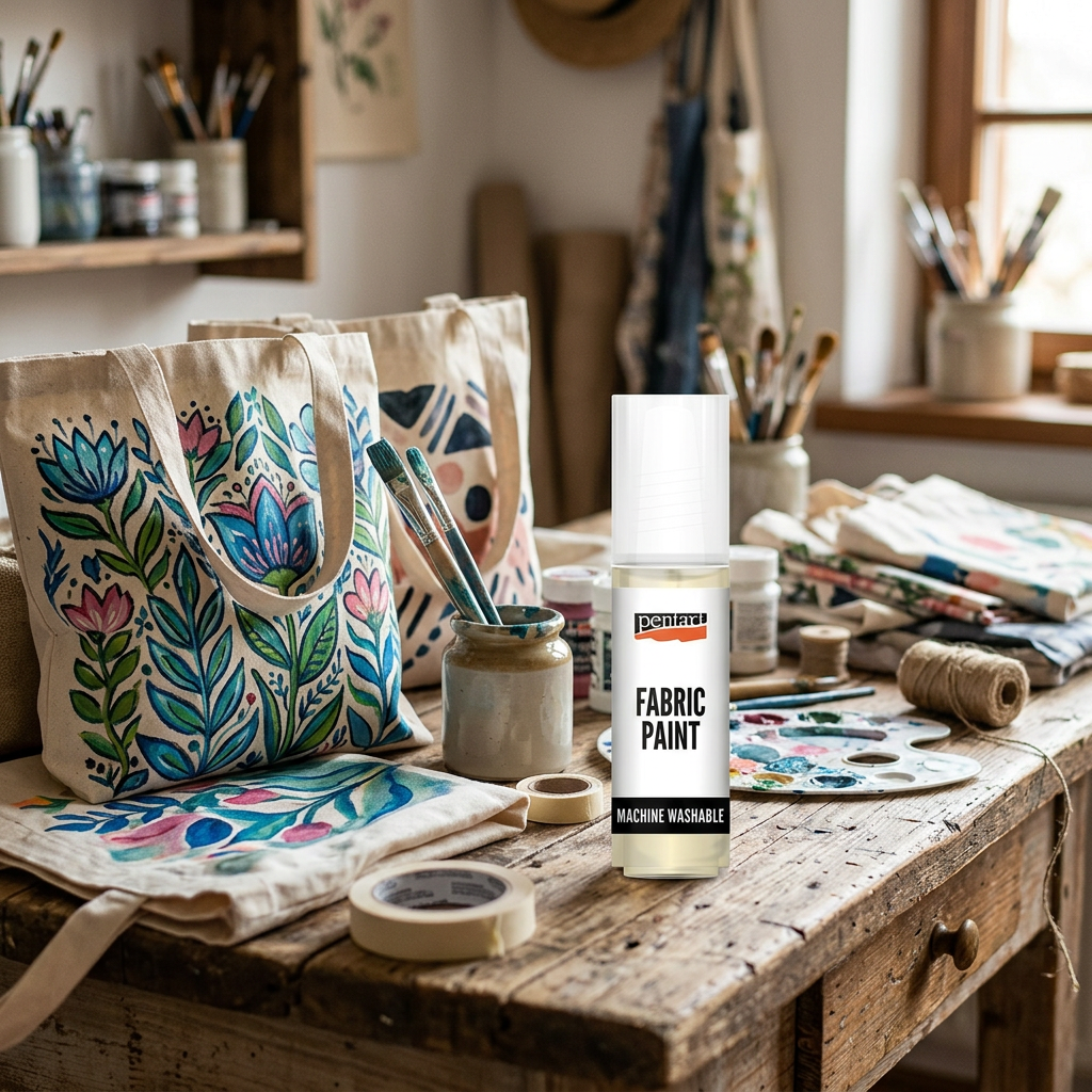 Barva na světlý a tmavý textil PENTART 20 ml VANILKOVÁ