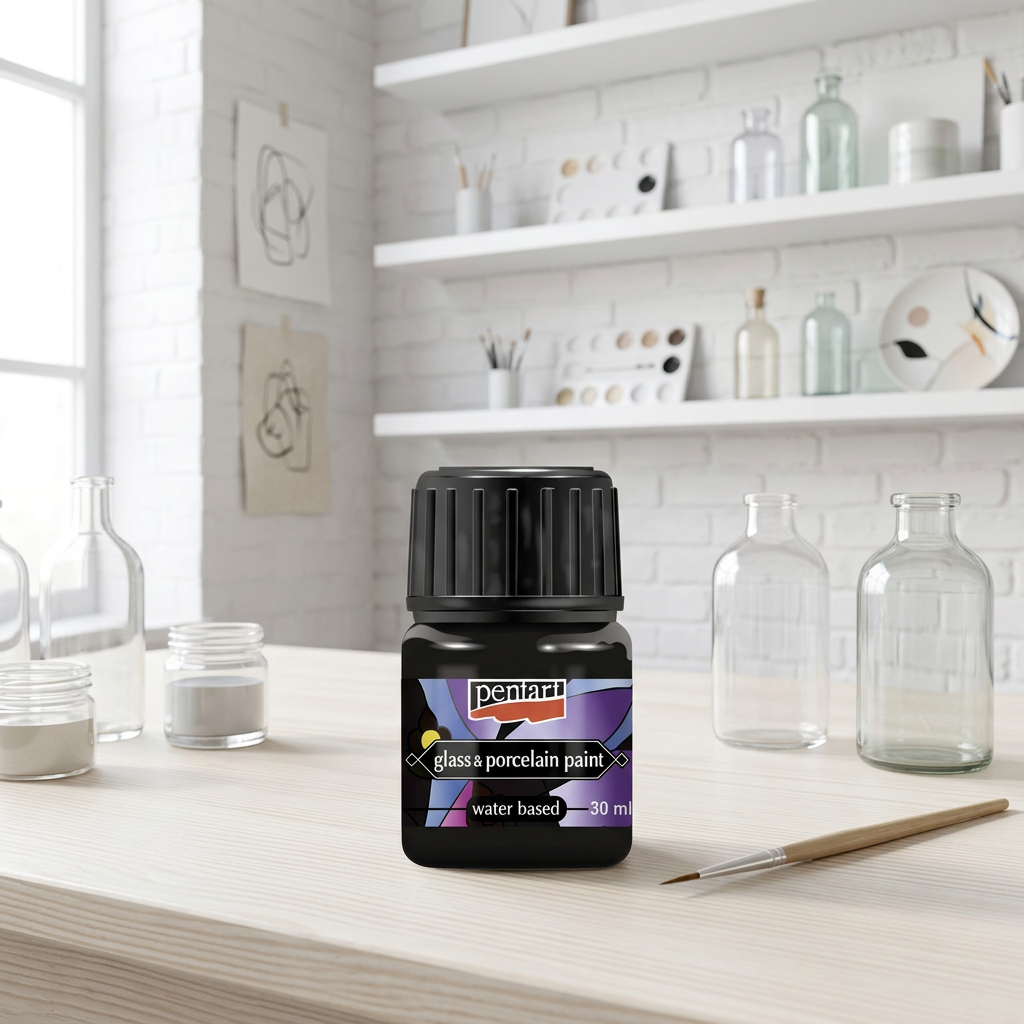 Barva na sklo a porcelán PENTART 30 ml ČERNÁ
