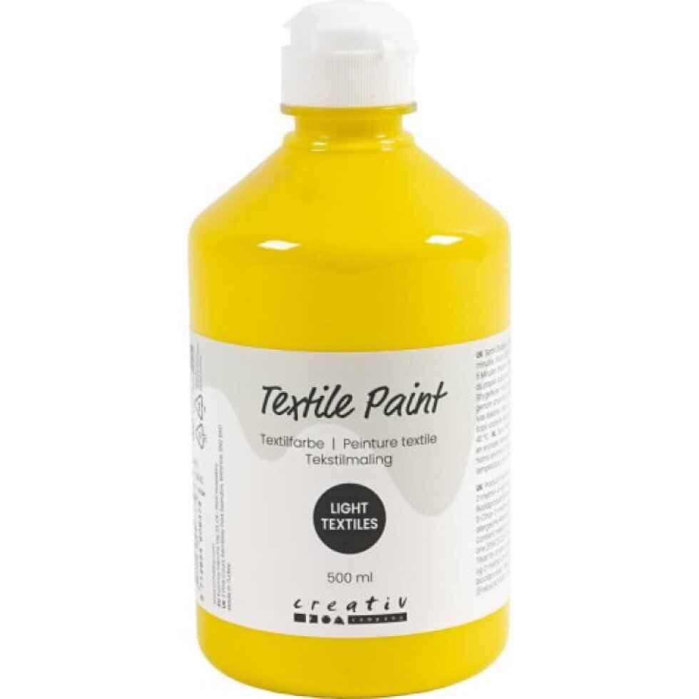 Barva na textil CREATIV 500 ml PRIMÁRNÍ ŽLUTÁ