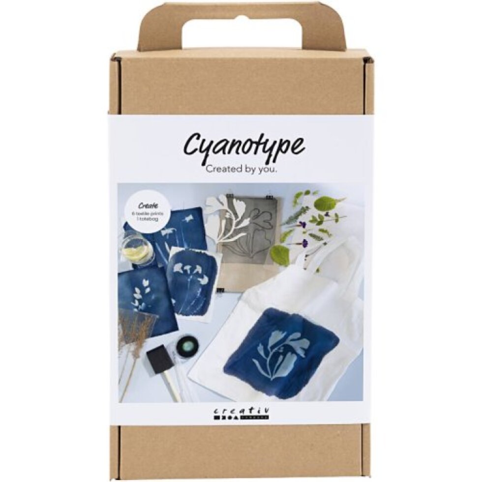 Sada modrobílá Kyanotypie na textil