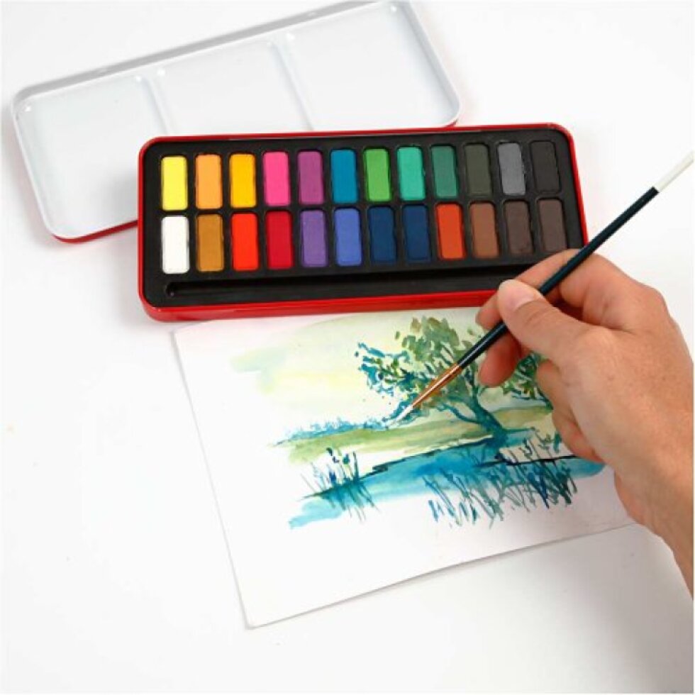 Sada akvarelových barev COLORTIME 24 barev
