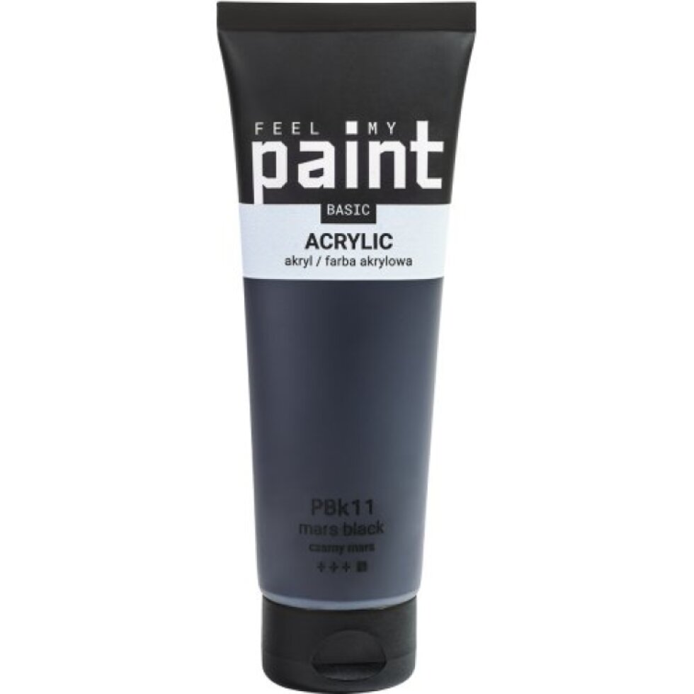 Akrylová barva FeelMyPaint 120 ml MARS ČERNÁ - certifikace o bezpečnosti dětských hraček