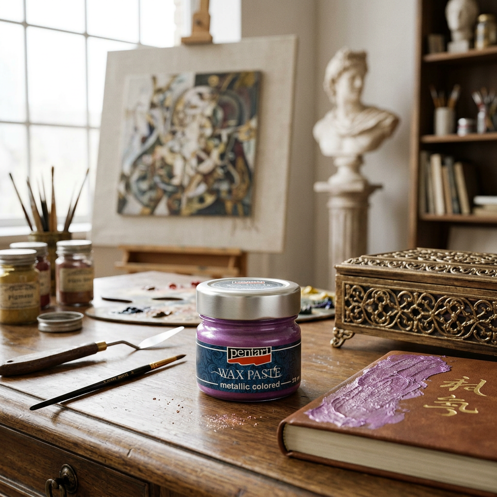 Vosková pasta barevná metalická PENTART 20 ml MAGENTA