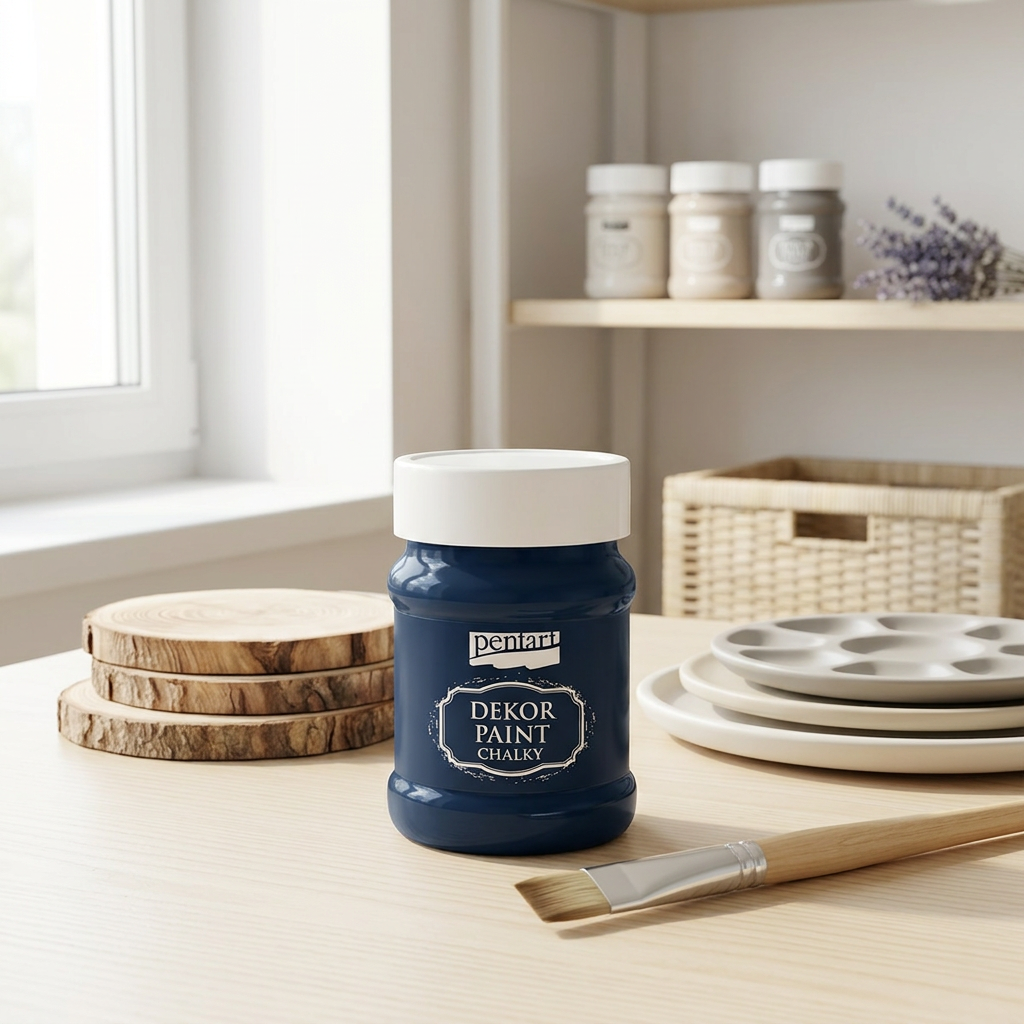 Křídová a dekorační barva PENTART 230 ml NAVY MODRÁ