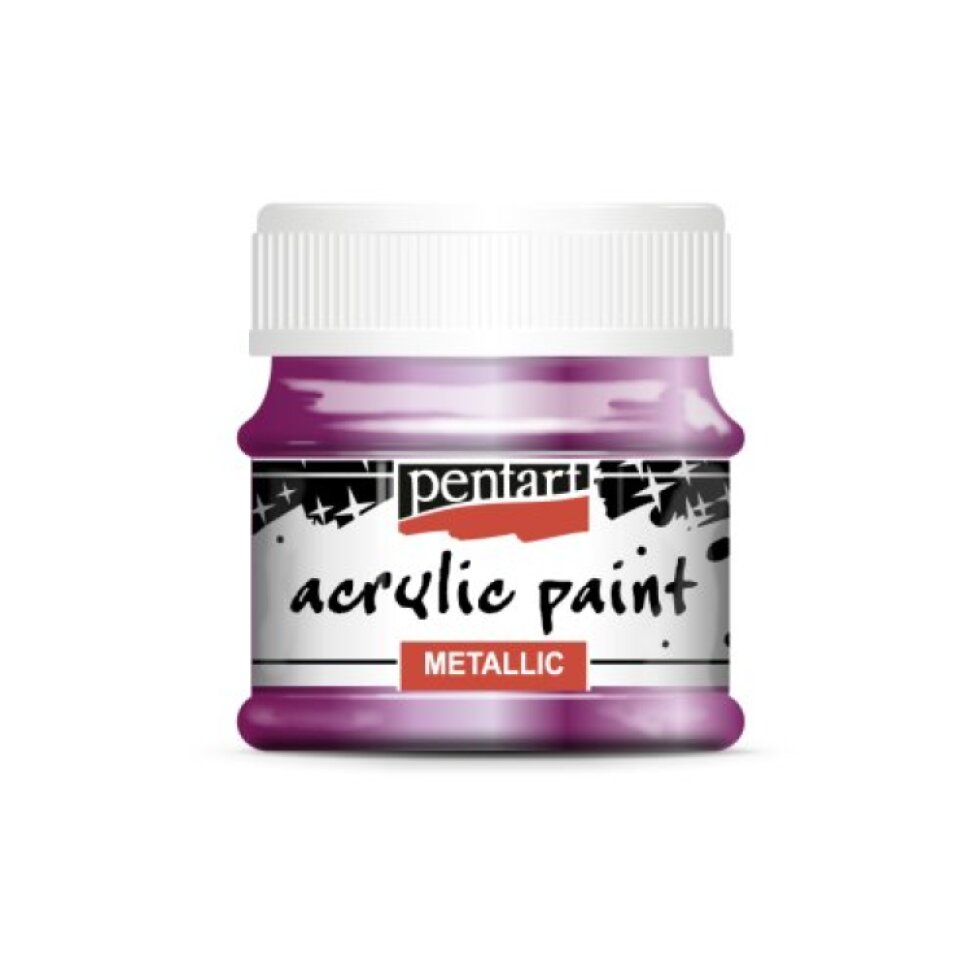 Akrylová barva metalická PENTART 50 ml SVĚTLÁ LILA