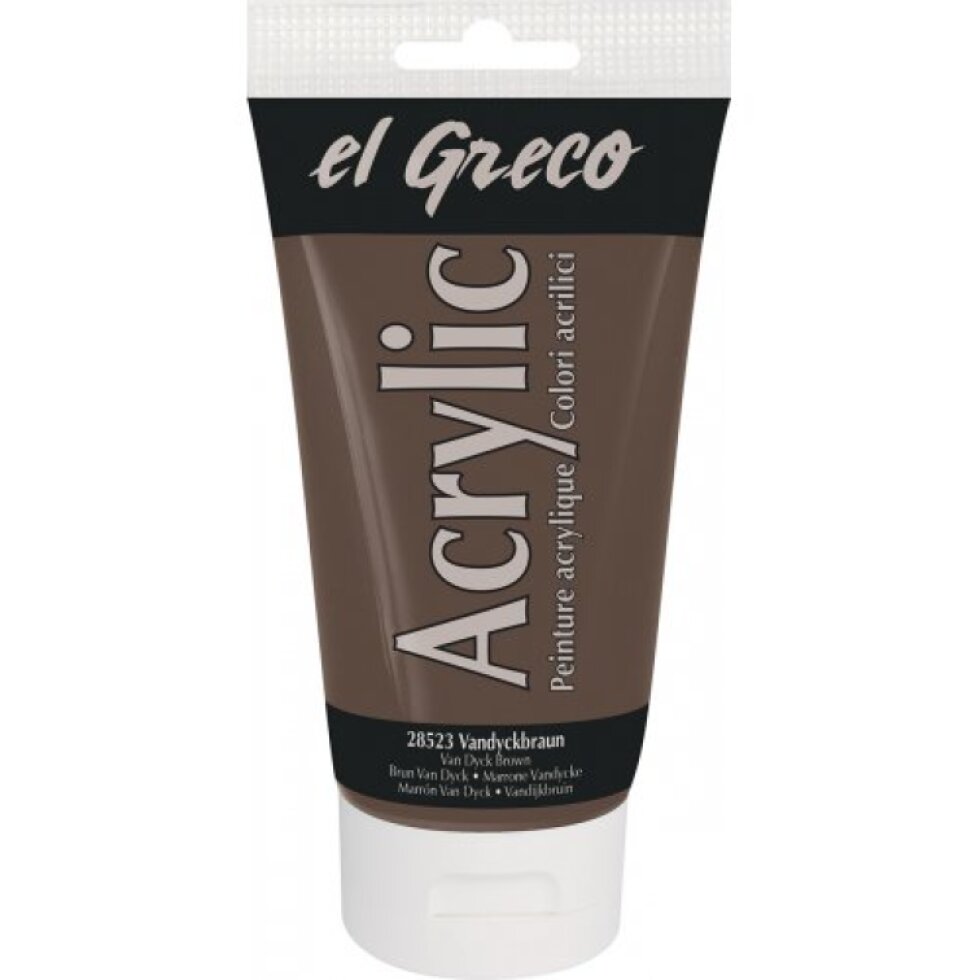 Akrylová barva EL GRECO 150 ml VANDYKE HNĚDÁ