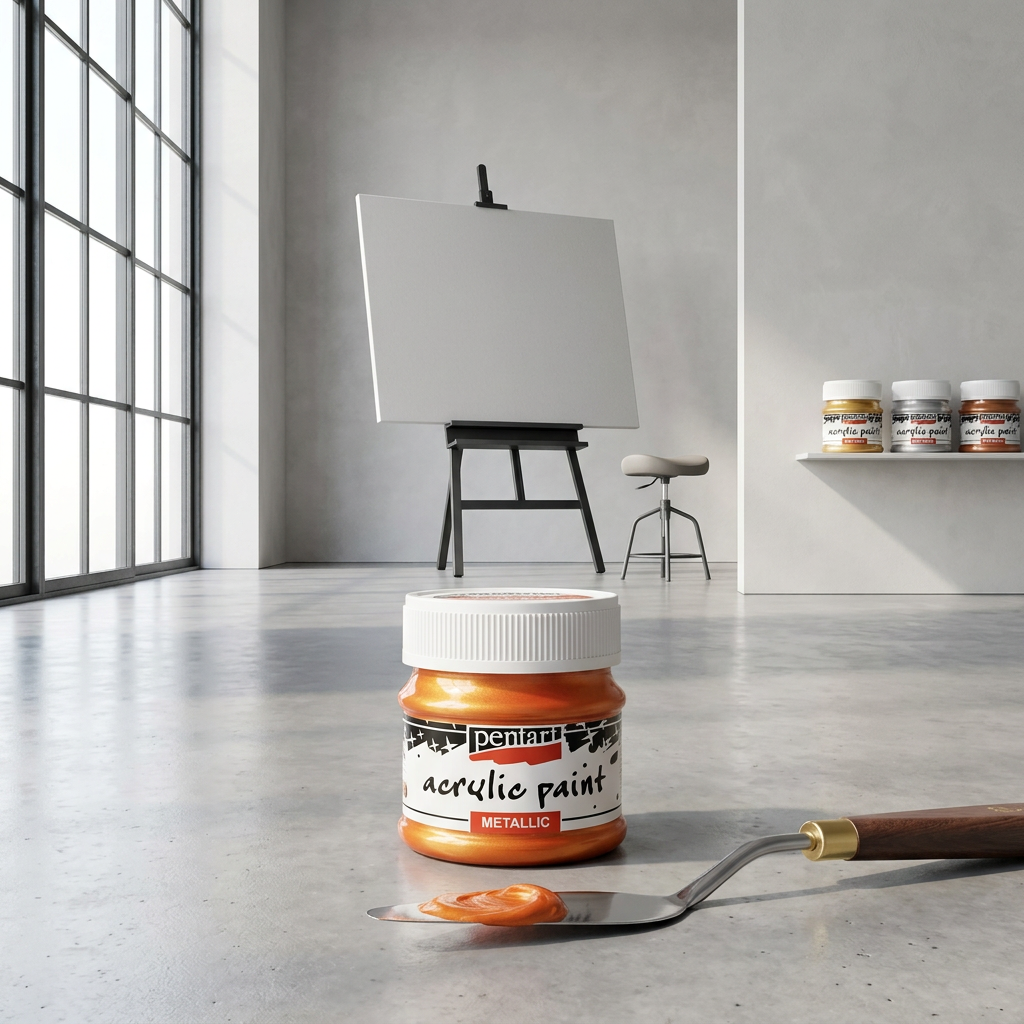 Akrylová barva metalická PENTART 50 ml ORANŽOVÁ