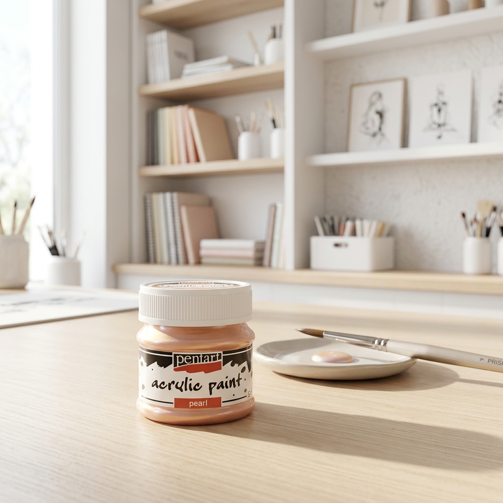 Akrylová barva perleťová PENTART 50 ml MERUŇKOVÁ