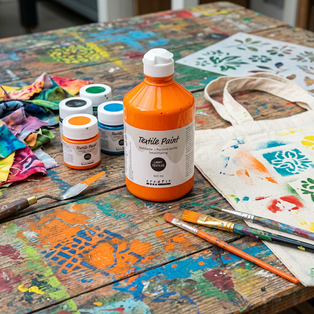 Barva na textil CREATIV 500 ml NEONOVÁ ORANŽOVÁ