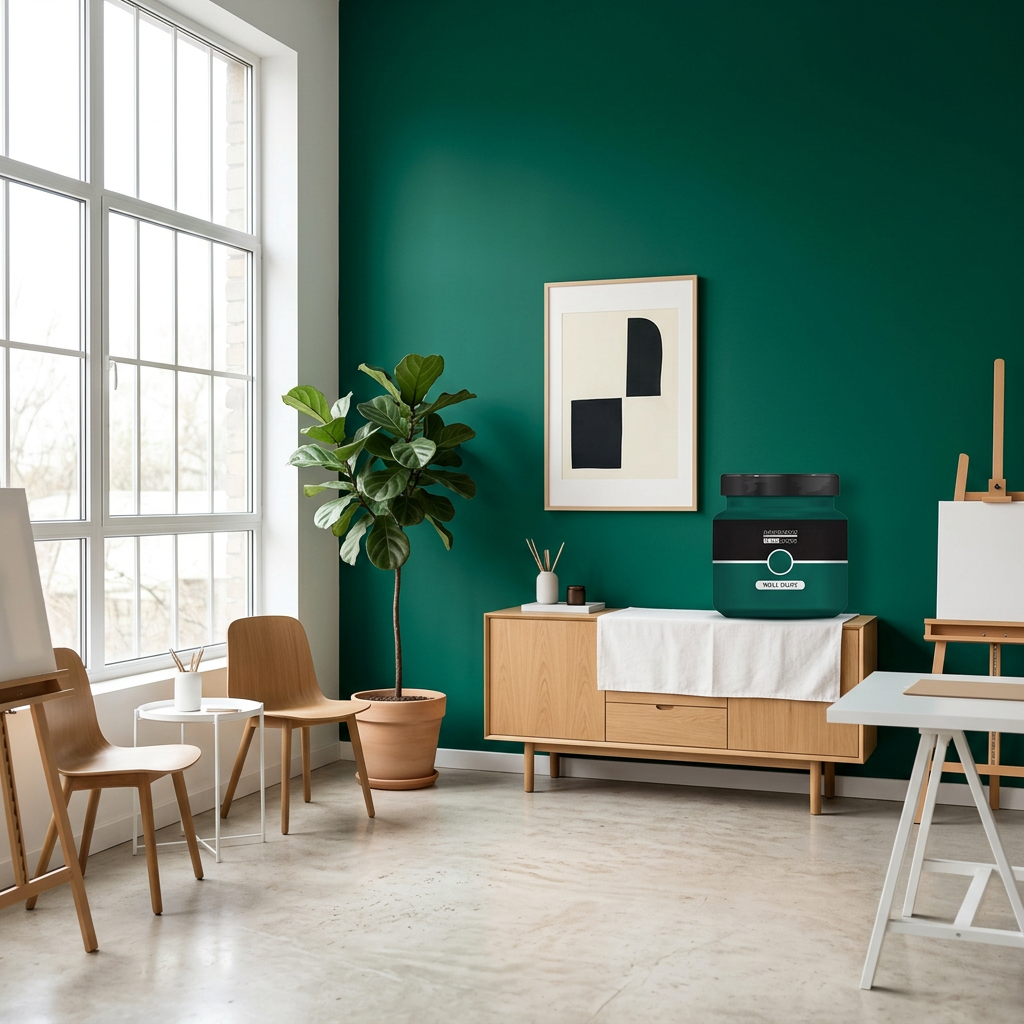 Barva na zeď WALL DECOR 1000 ml SMARAGDOVÁ ZELENÁ