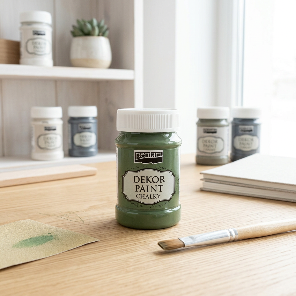 Křídová a dekorační barva PENTART 100 ml LIŠEJNÍK ZELENÁ