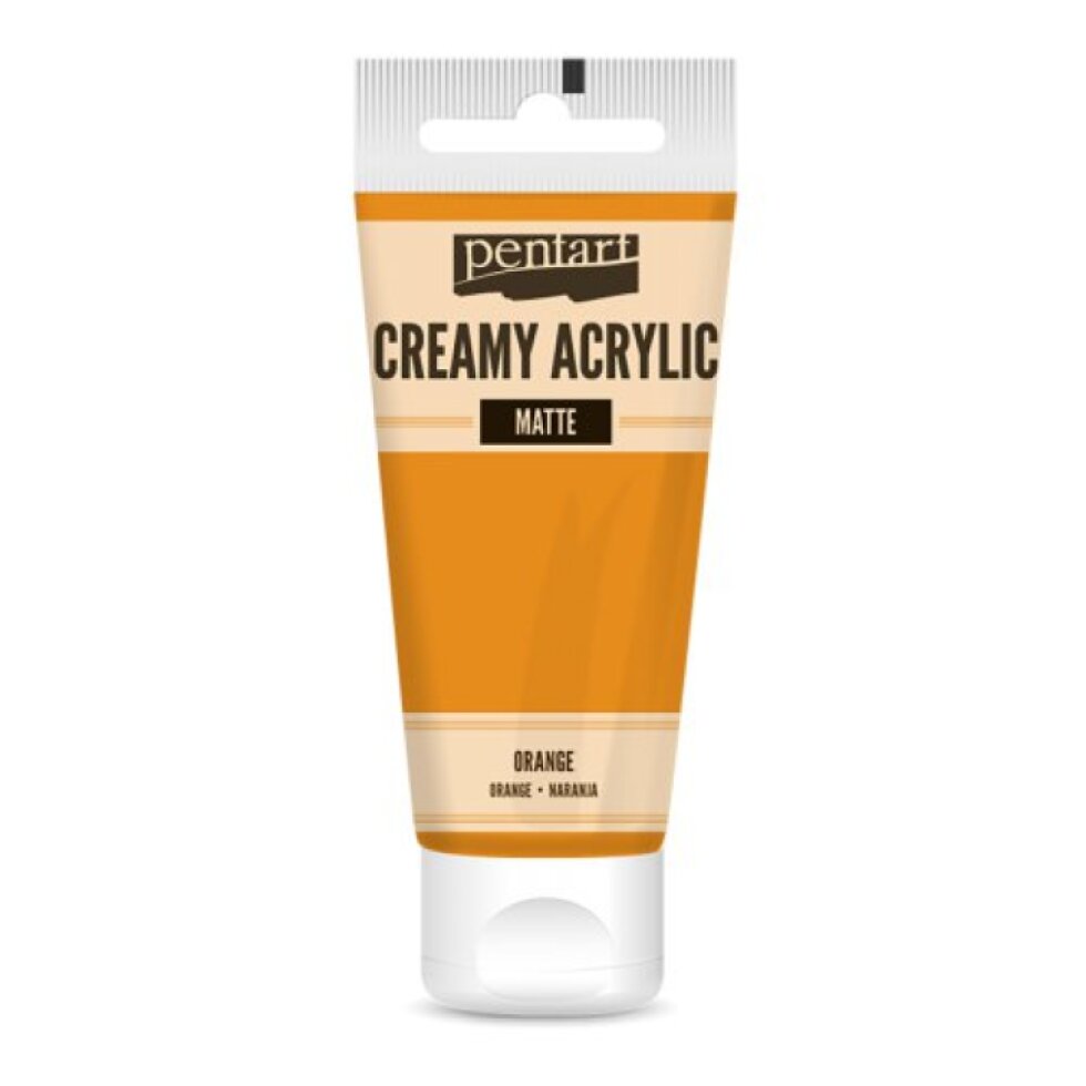 Krémová akrylová barva matná PENTART 60 ml ORANŽOVÁ