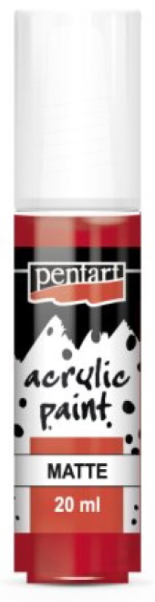 Akrylová barva matná PENTART 20 ml LIPSTICK ČERVENÁ