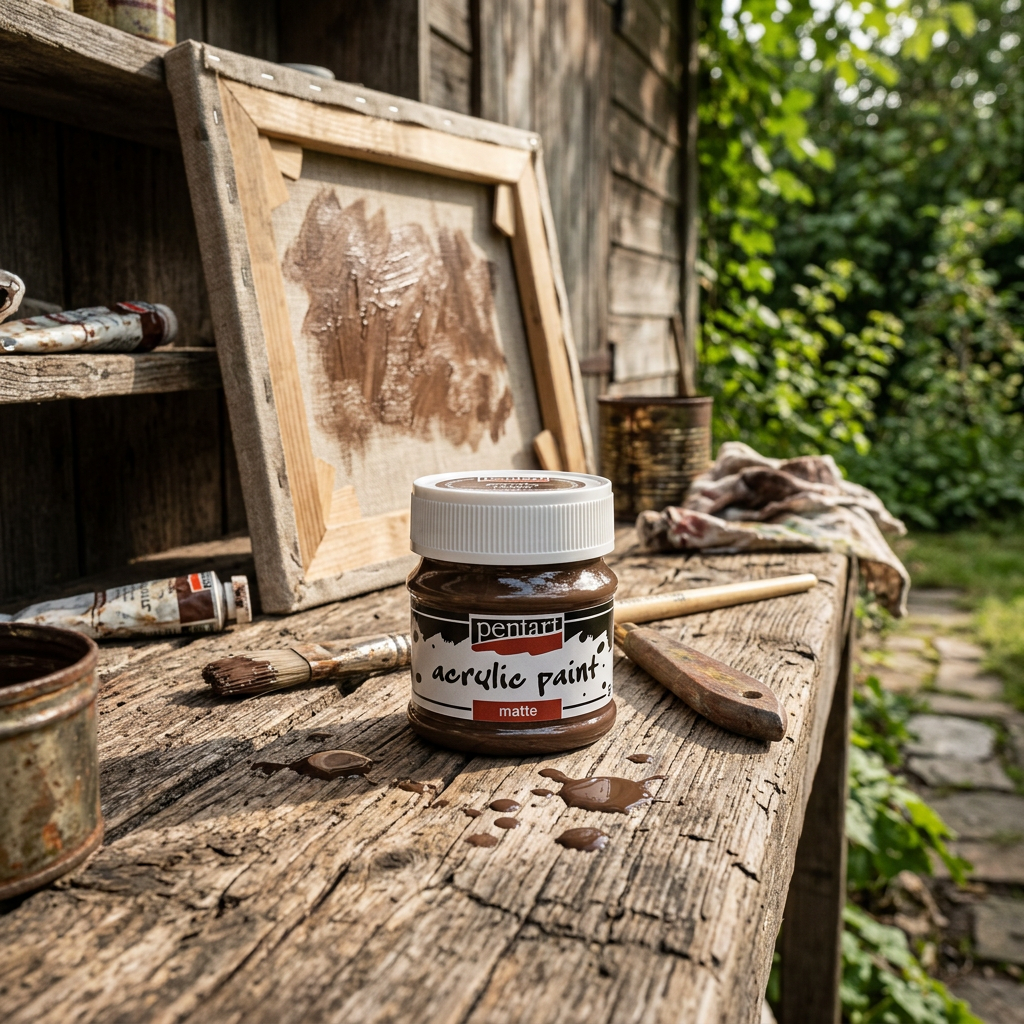Akrylová barva matná PENTART 50 ml ZEMĚ HNĚDÁ