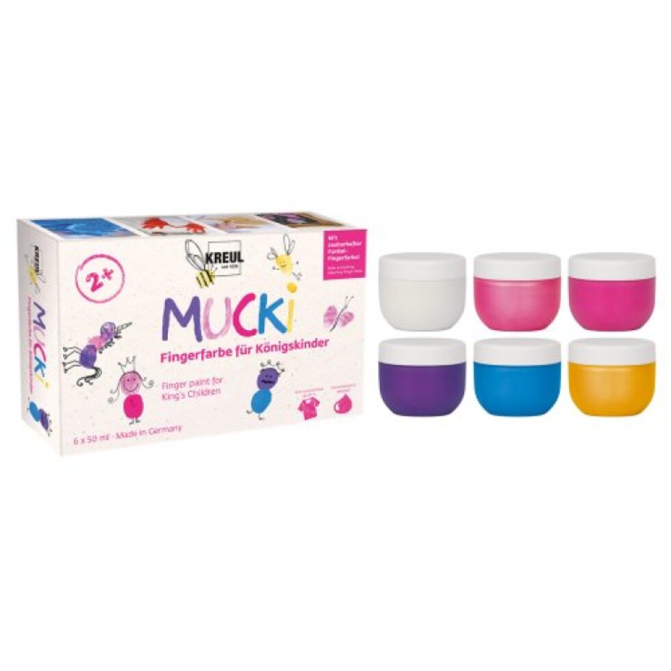 Sada prstové barvy MUCKI ROYAL 50 ml 6 barev