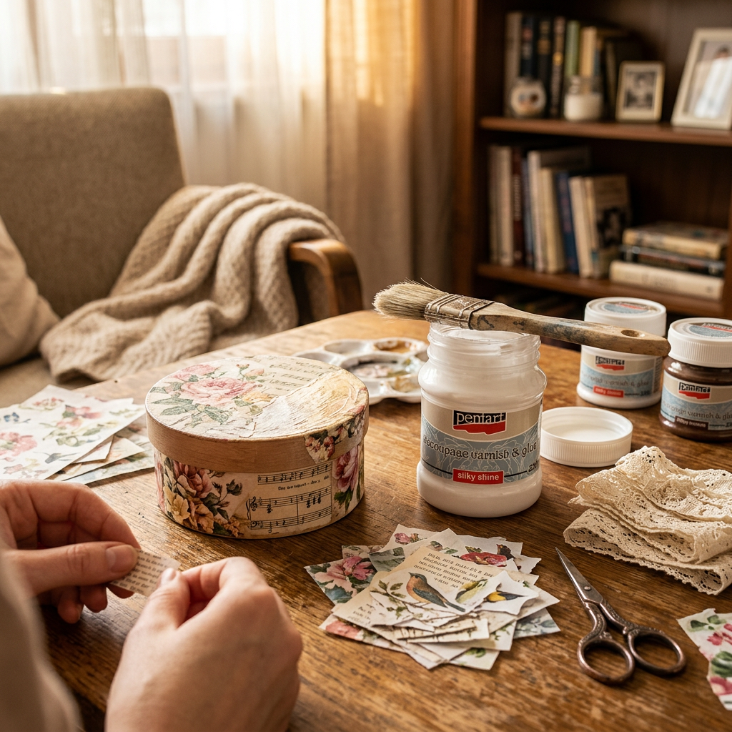 Lepidlový lak na decoupage hedvábný lesk PENTART 230 ml