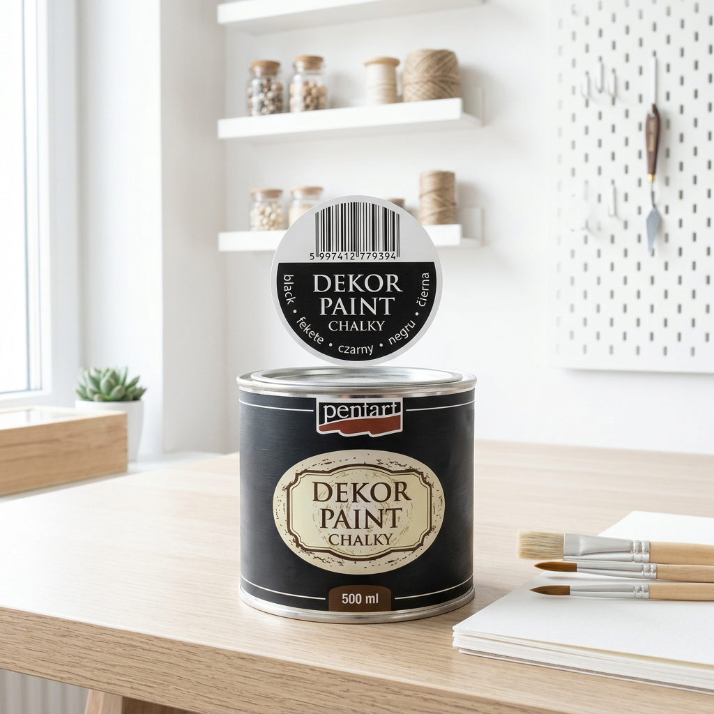 Křídová a dekorační barva PENTART 500 ml ČERNÁ