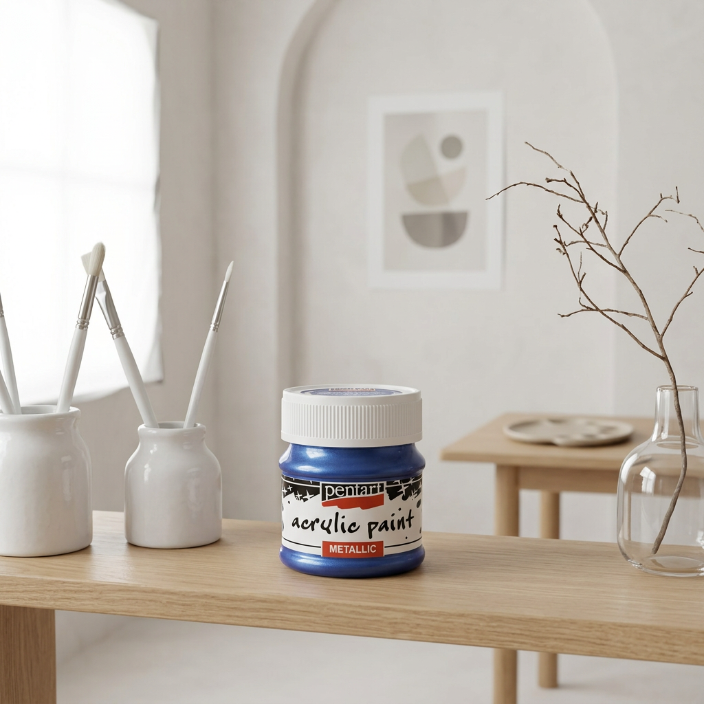 Akrylová barva metalická PENTART 50 ml KOBALTOVÁ MODRÁ