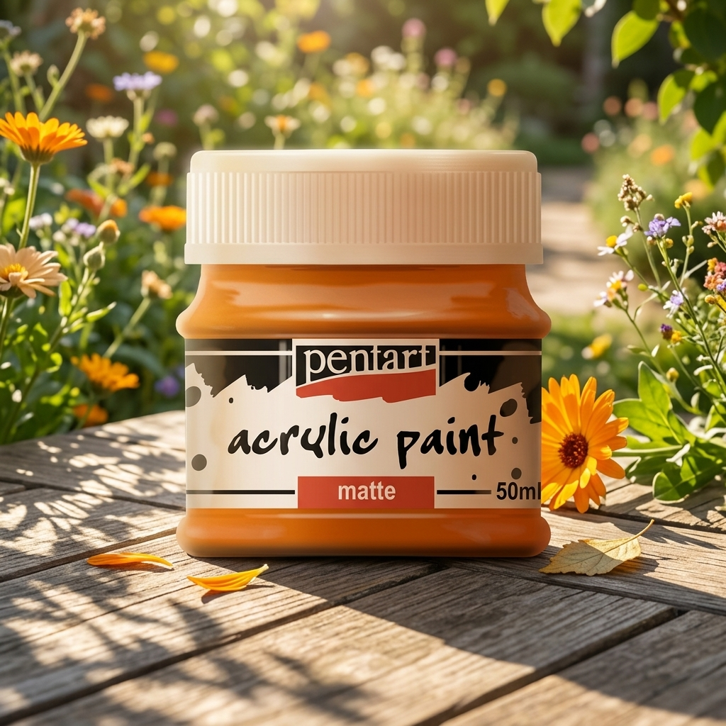 Akrylová barva matná PENTART 50 ml SVĚTLÁ ORANŽOVÁ