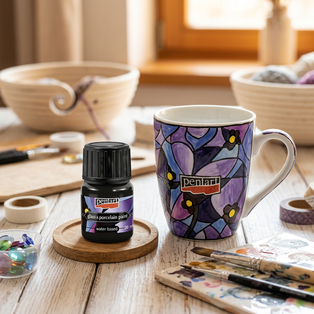 Barva na sklo a porcelán PENTART 30 ml ČERNÁ