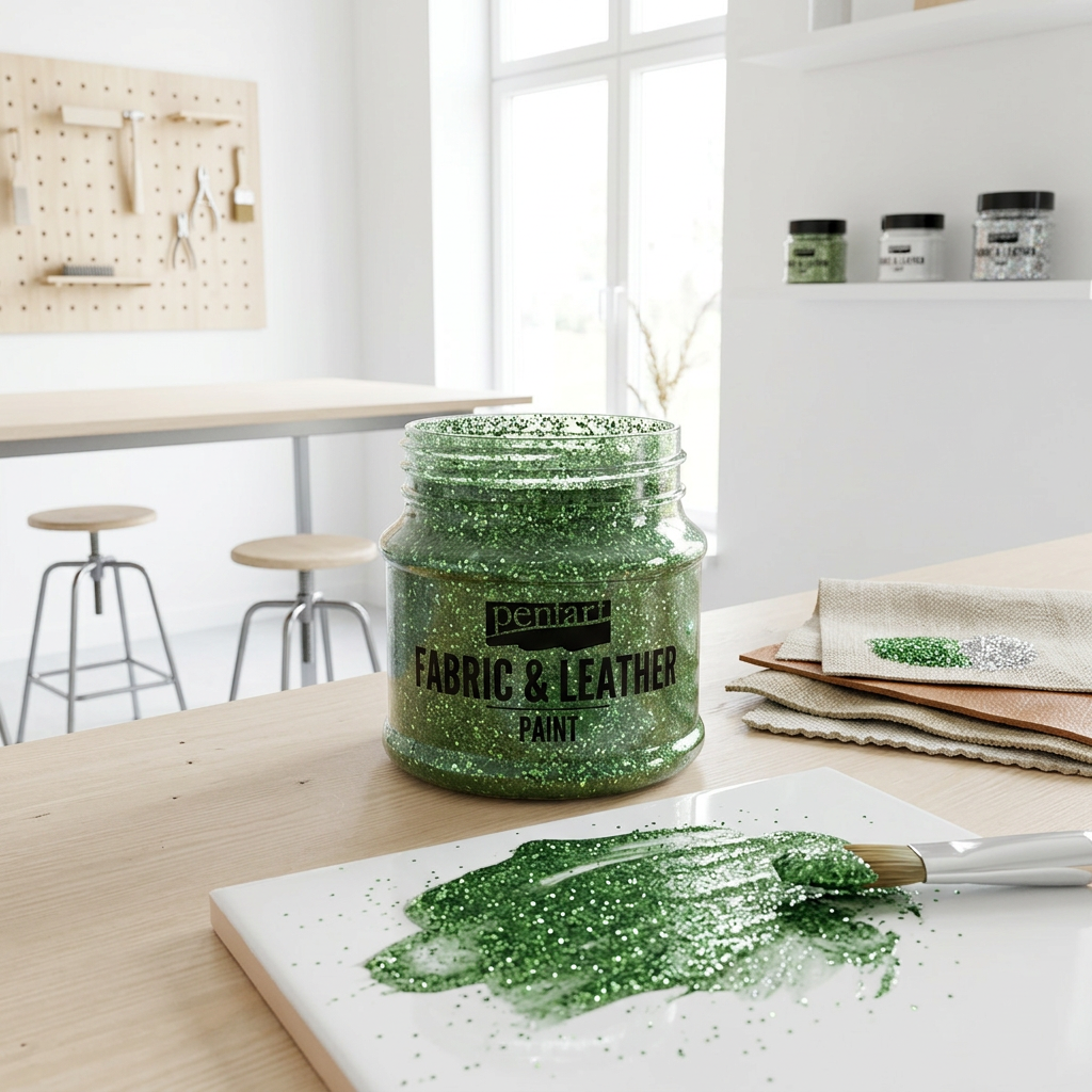Barva na kůži a textil glitter PENTART 50 ml ZELENÁ