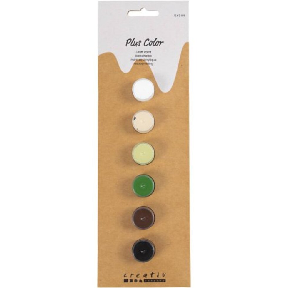 Sada Akrylová barva Plus Color 6x5 ml PŘÍRODNÍ ODSTÍNY