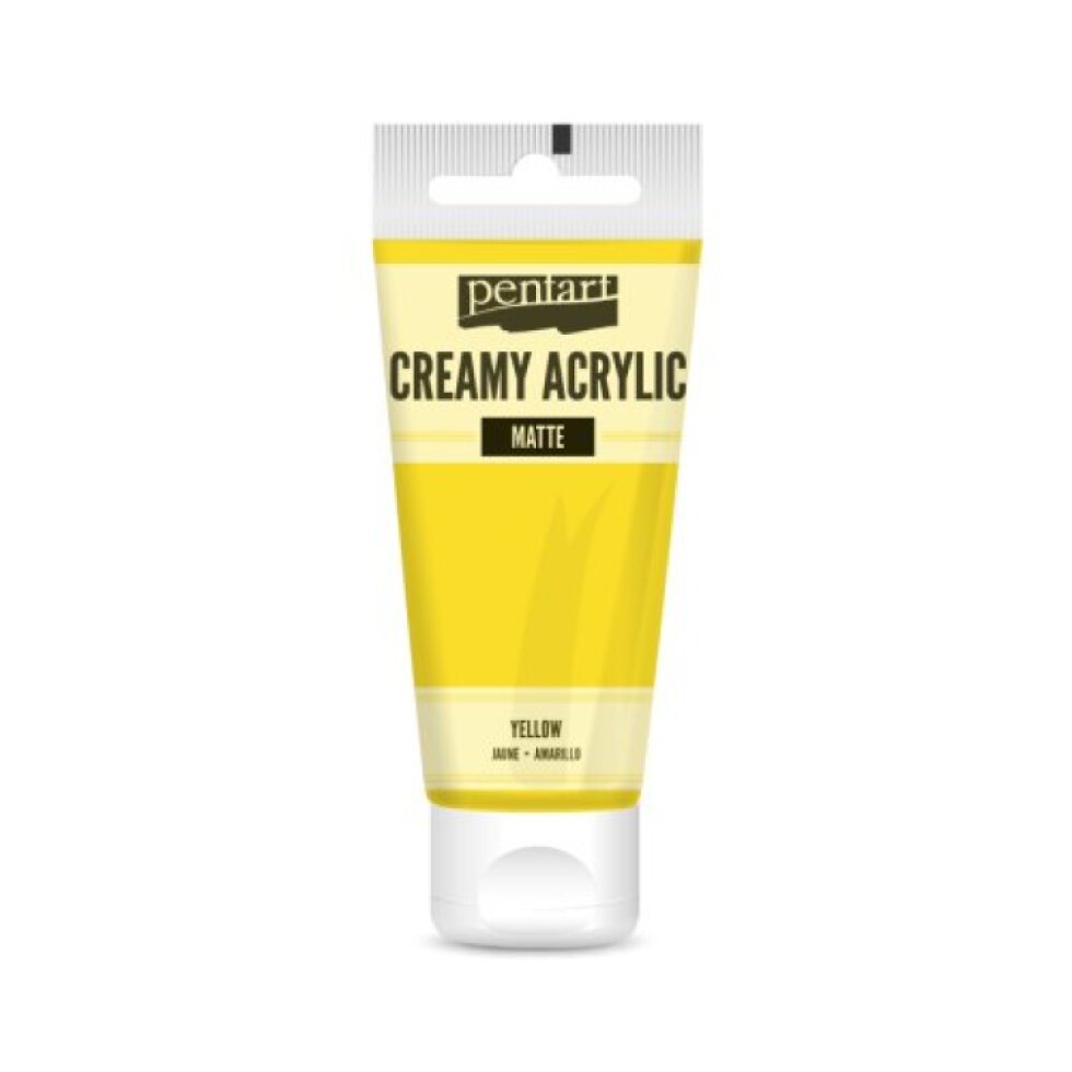 Krémová akrylová barva matná PENTART 60 ml ŽLUTÁ
