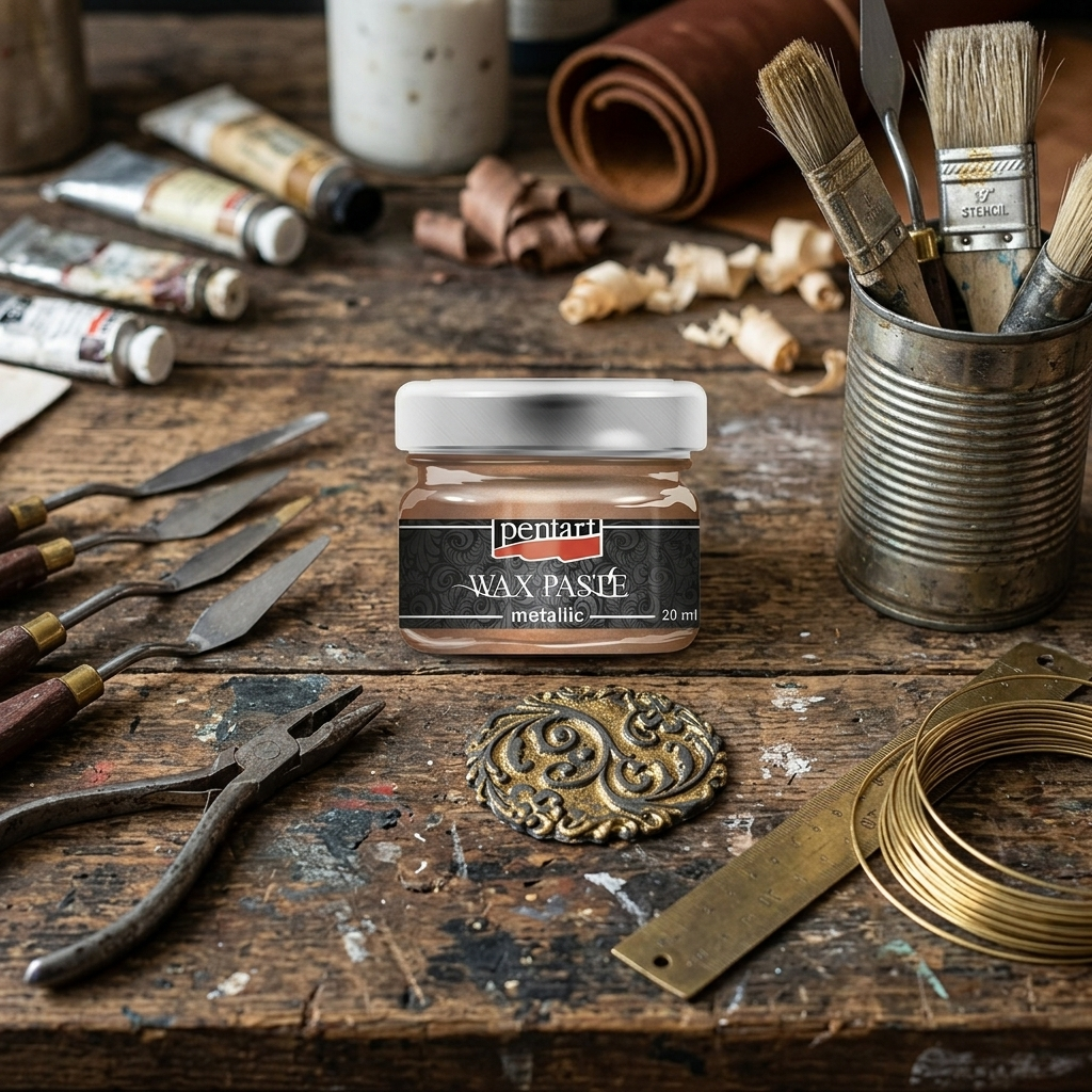 Vosková pasta metalická PENTART 20 ml BRONZOVÁ