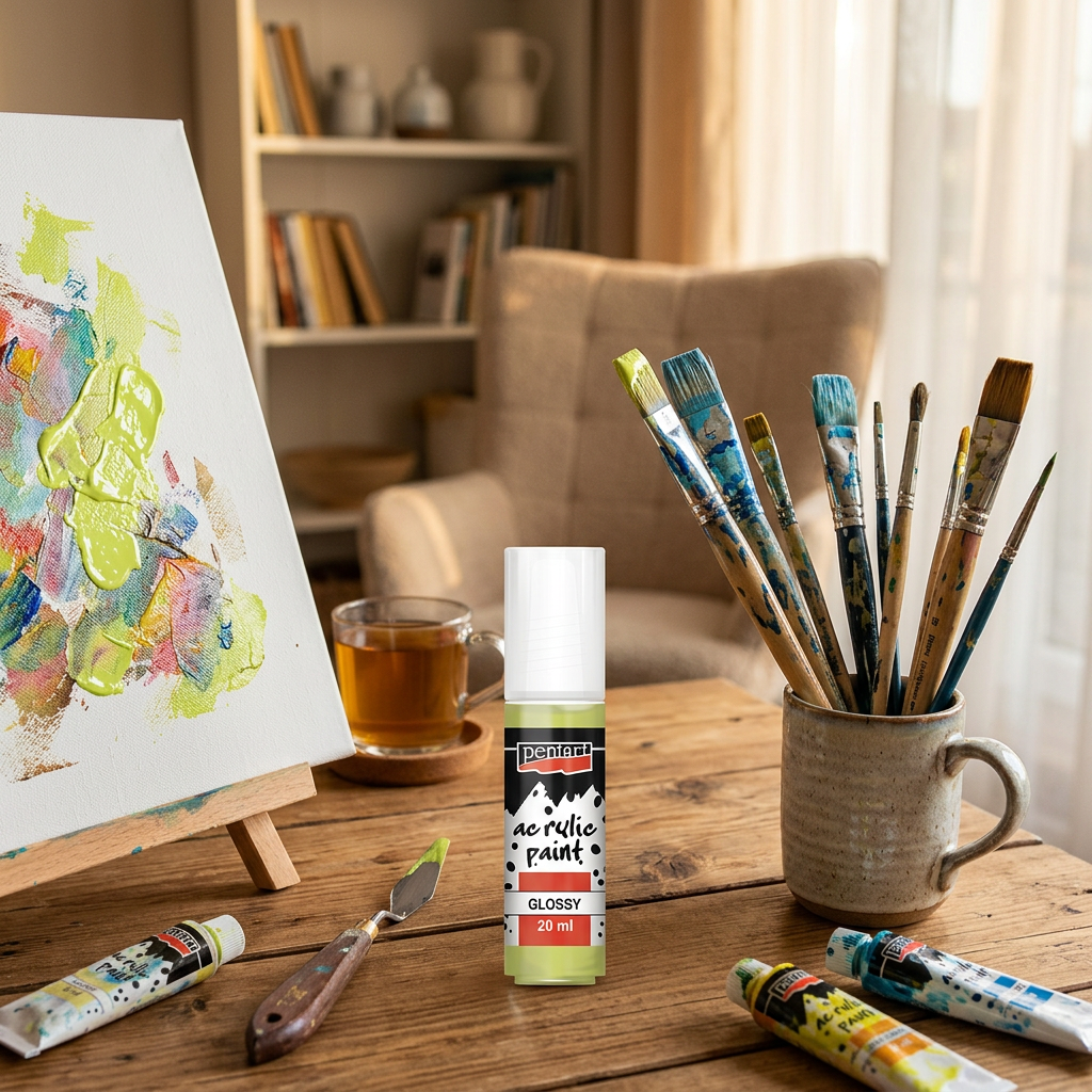 Akrylová barva lesklá PENTART 20 ml LIMETKOVÁ