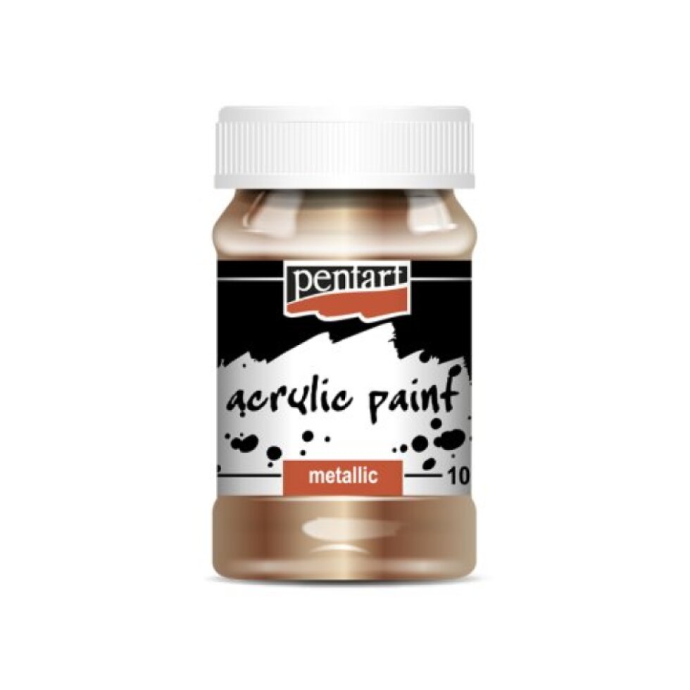 Akrylová barva metalická PENTART 100 ml ANTICKÁ ZLATÁ