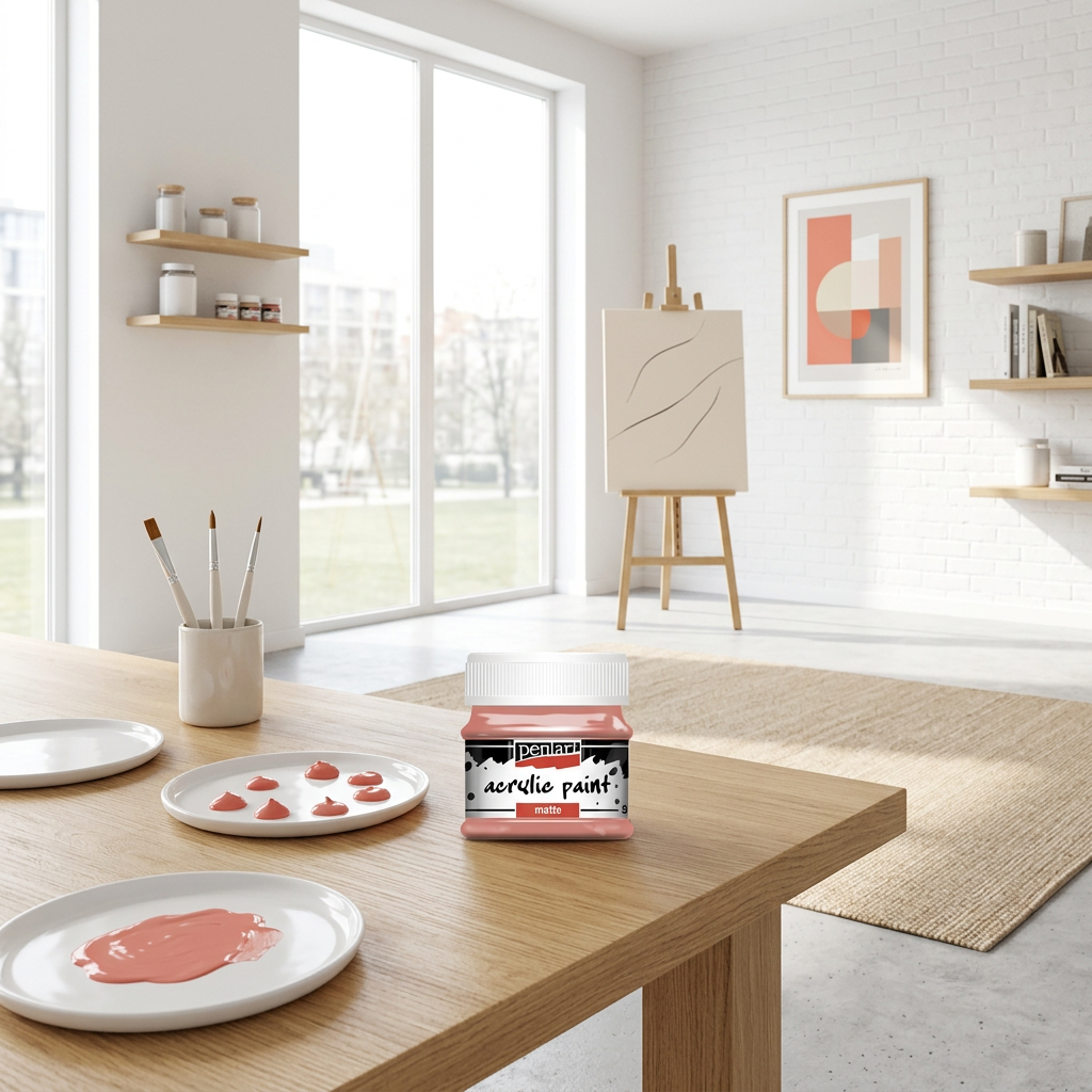 Akrylová barva matná PENTART 50 ml KORÁLOVÁ