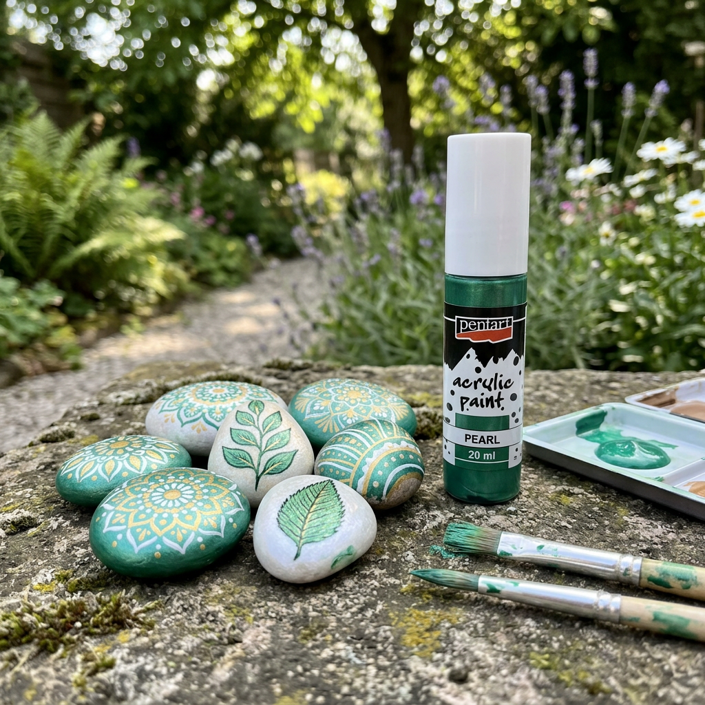 Akrylová barva perleťová PENTART 20 ml ZELENÁ
