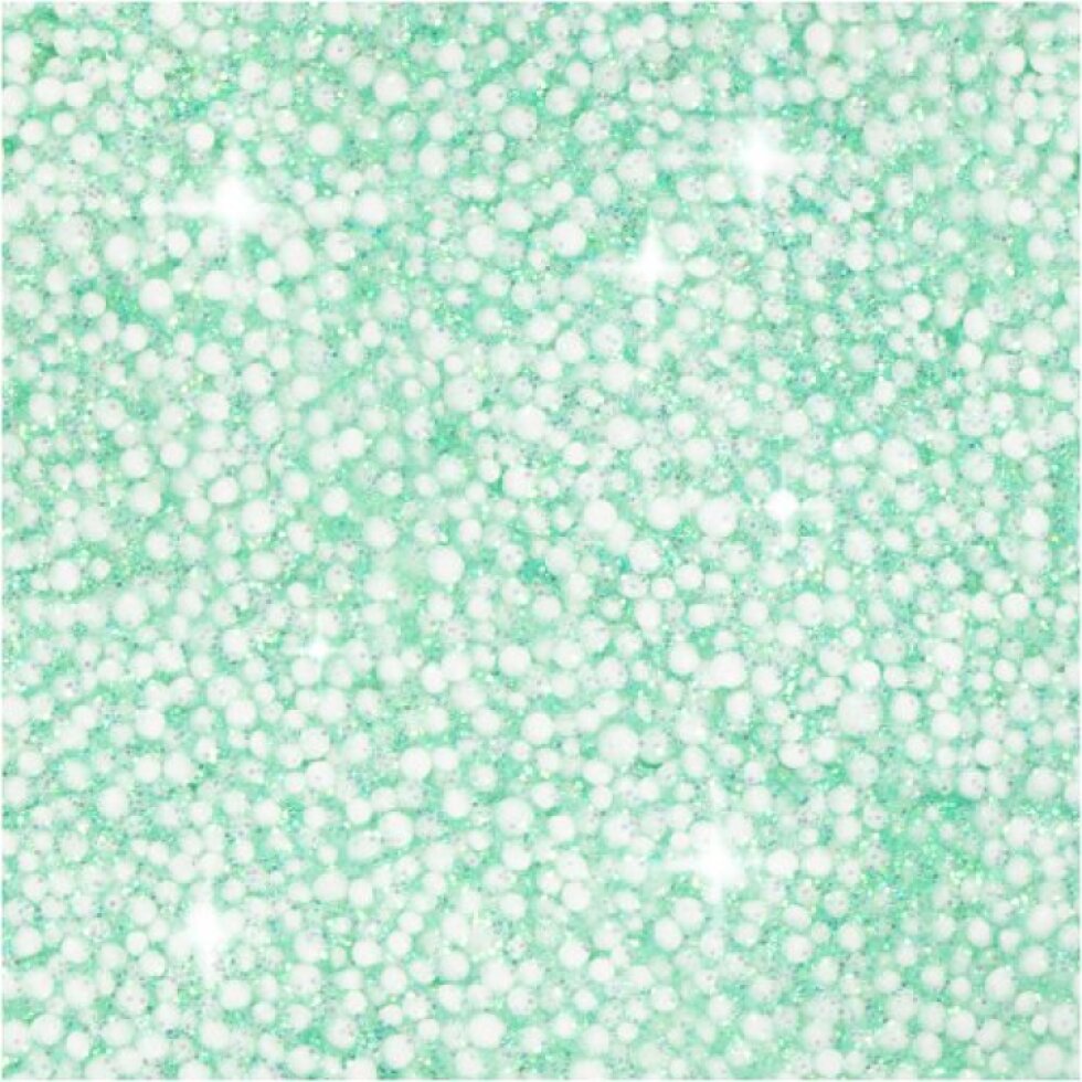 Samotvrdnoucí modelovací pěnová kuličková hmota Foam Clay 35g SVĚTLÁ ZELENÁ TŘPYTIVÁ