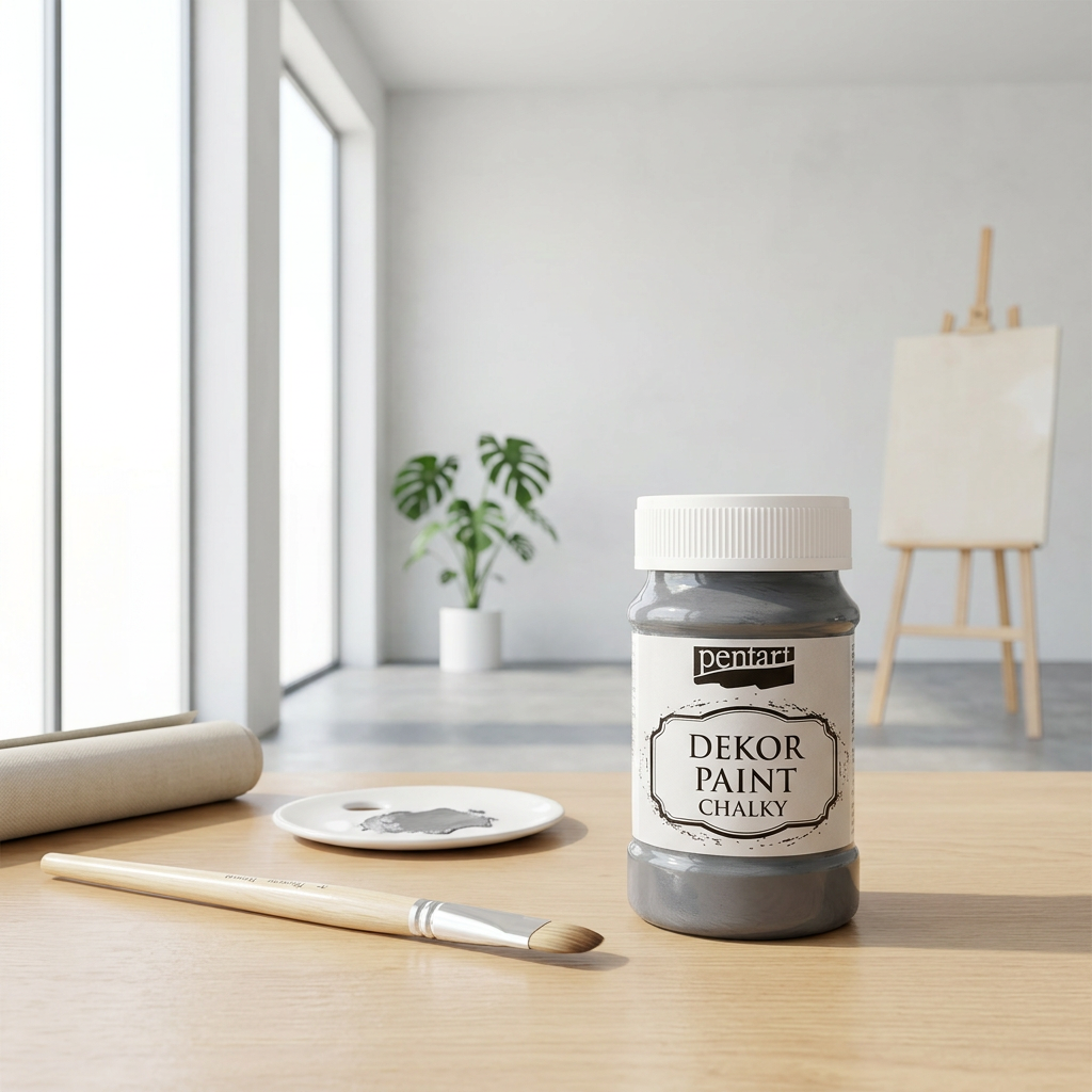 Křídová a dekorační barva PENTART 100 ml GRAFITOVÁ ŠEDÁ