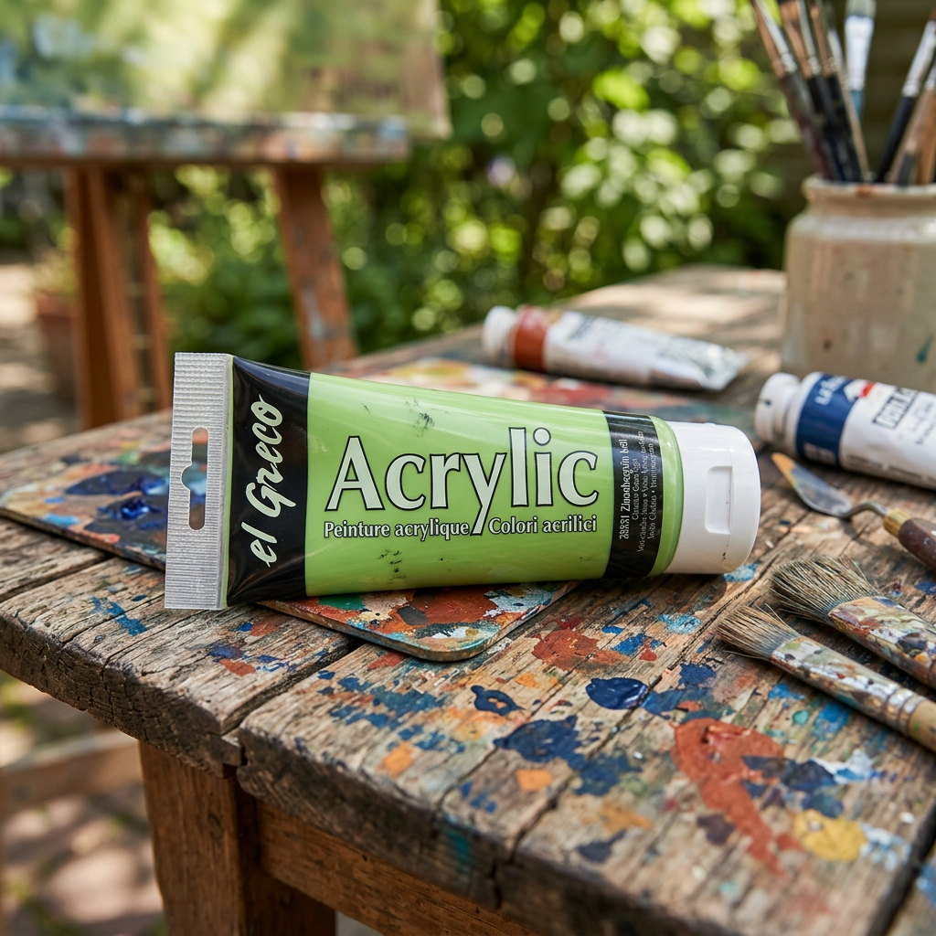 Akrylová barva EL GRECO 150 ml SVĚTLÁ VERMILION ZELENÁ